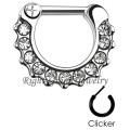 Pavé de CZ cristal nez Septum Piercing Septum-Piercing bijoux